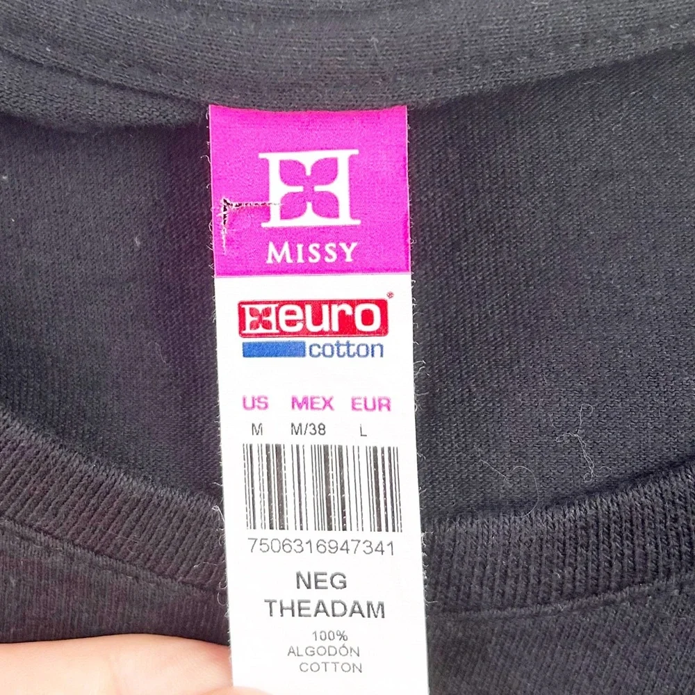 Black Mexico Skull Short Sleeve Fitted Vacation Graphic T-shirt Medium - Picture 5 of 5